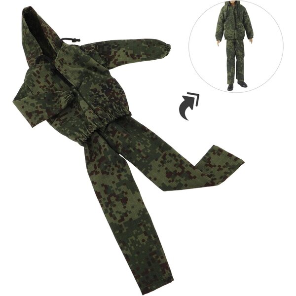 Tarnoutfit für 12-Zoll-Puppen mit Sweatshirt, Hose und Schuhen – SOPOTUTU