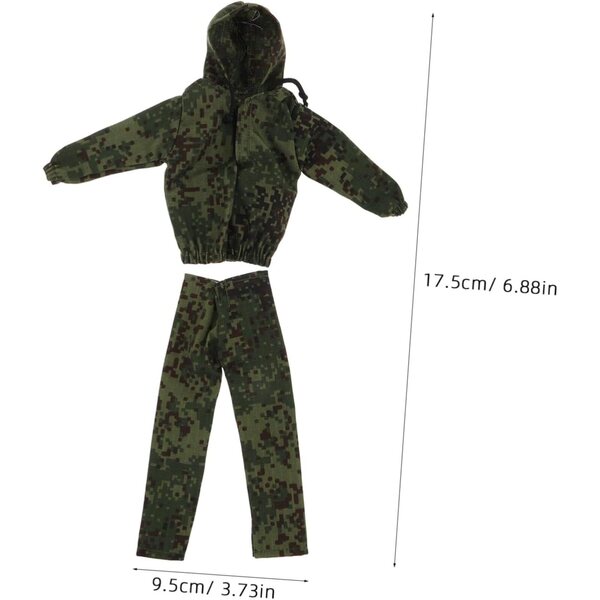 Tarnoutfit für 12-Zoll-Puppen mit Sweatshirt, Hose und Schuhen – SOPOTUTU