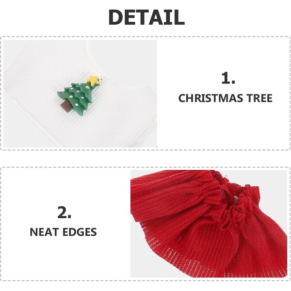 Vêtements de Noël pour poupées BESTonZON avec jupe rouge, écharpe et cache-oreilles
