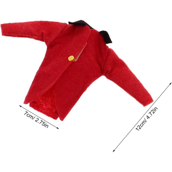 WOONEKY Set Completo Abbigliamento Equitazione Rosso per Bambole da 11 Pollici