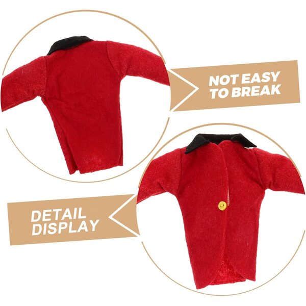 WOONEKY Set Completo Abbigliamento Equitazione Rosso per Bambole da 11 Pollici