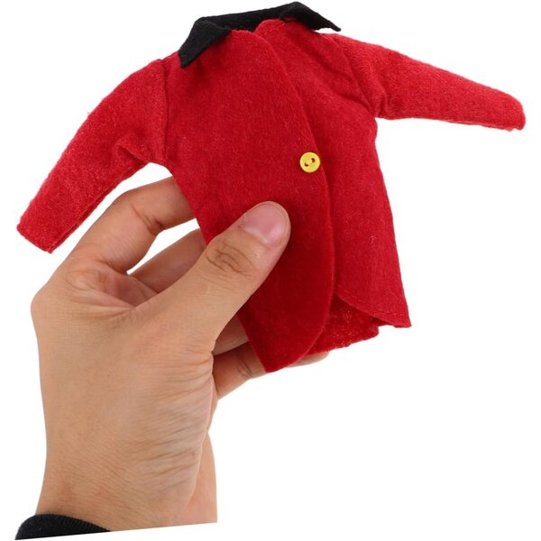WOONEKY Set Completo Abbigliamento Equitazione Rosso per Bambole da 11 Pollici