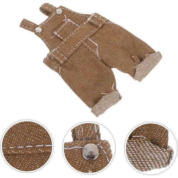 Kawaii-Teddybär-Outfit mit weichen Hosenträgern, leicht zu reinigende Puppenkleidung