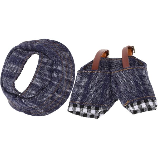DIY Puppen- und Plüsch-Jeans-Kleidungsset mit Hut und Hose