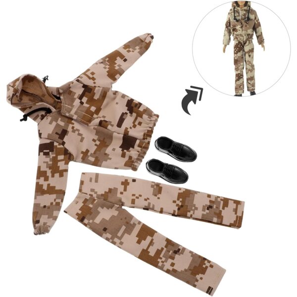 Militärische Tarnkleidung, Puppen, 30,5 cm, Sweatshirt, Hosen, Schuhe zum Spielen