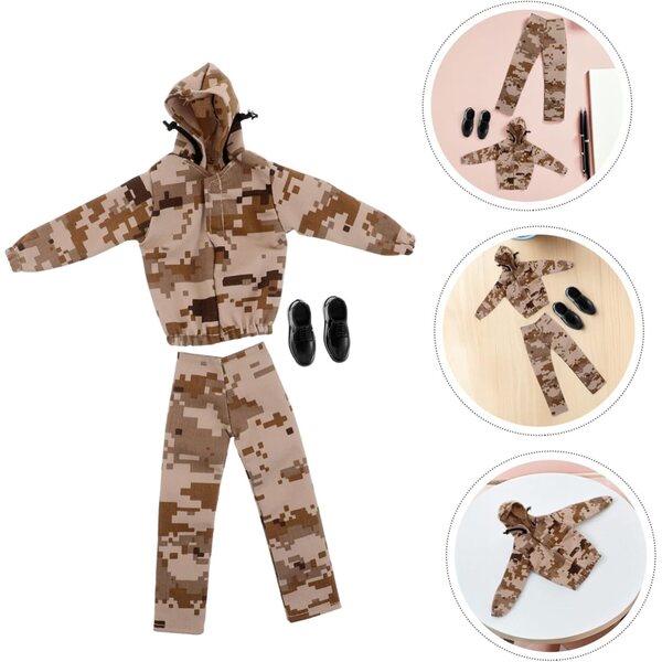 Militärische Tarnkleidung, Puppen, 30,5 cm, Sweatshirt, Hosen, Schuhe zum Spielen
