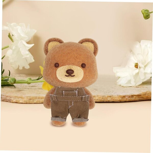 Abbigliamento per Peluche Orso Tuta Morbida con Bretelle Kawaii per Bambole 12 cm