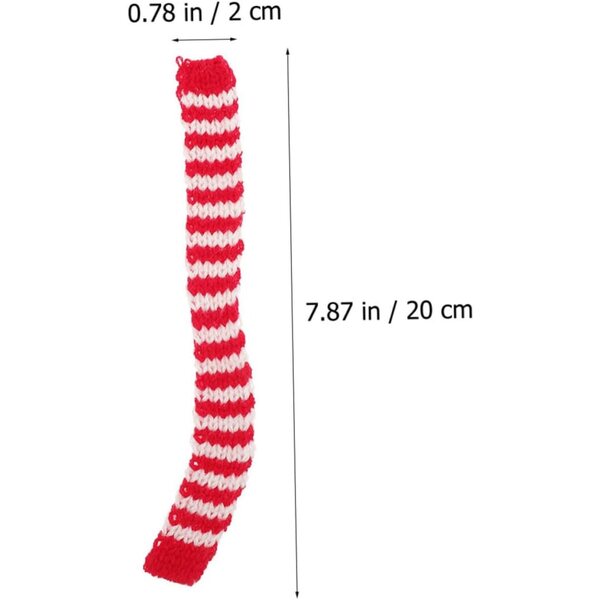 GALPADA 20 Mini Sciarpe Rosse in Filato Delicato per Bambole e Decorazioni Festive
