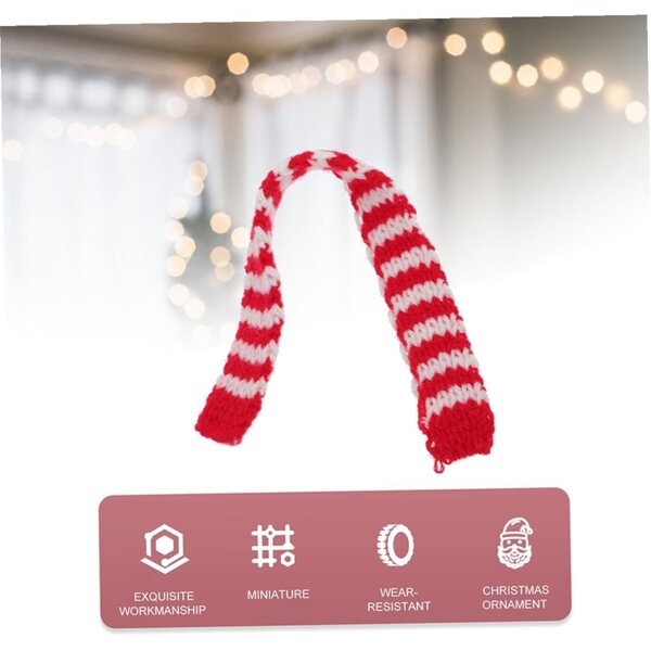 GALPADA 20 Mini Sciarpe Rosse in Filato Delicato per Bambole e Decorazioni Festive