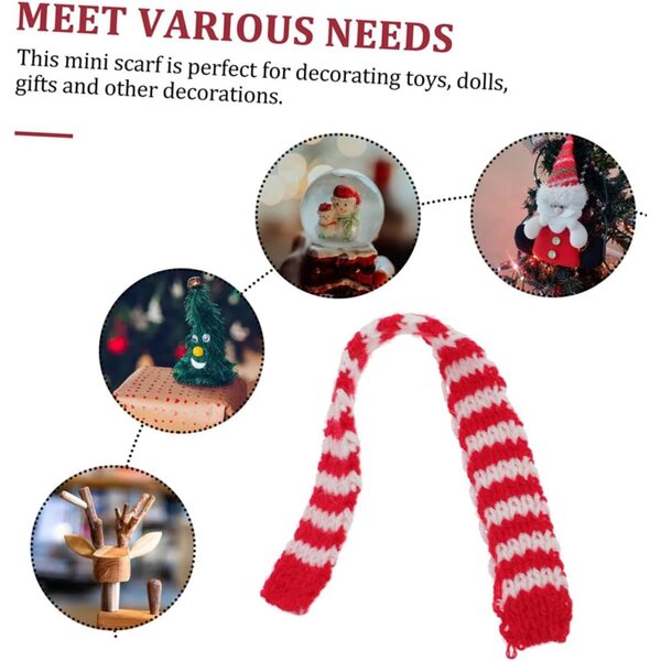 GALPADA 20 Mini Sciarpe Rosse in Filato Delicato per Bambole e Decorazioni Festive