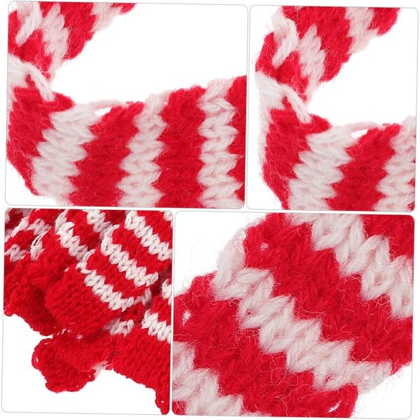 GALPADA 20 Mini Sciarpe Rosse in Filato Delicato per Bambole e Decorazioni Festive