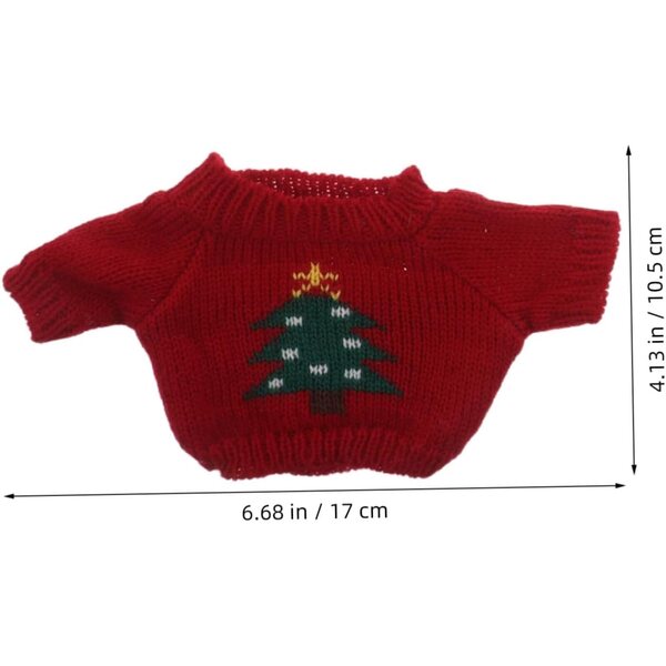 BESTonZON 5 Maglioni Natalizi per Bambole da 30 cm e Peluche, Accessori Festivi Invernali