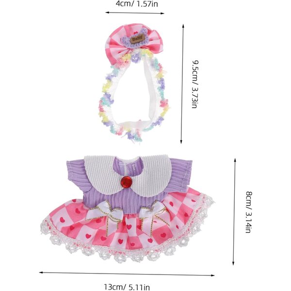 Gonna in Tulle e Fascia per Bambole Miniature - Vestiti Morbidi e Resistenti