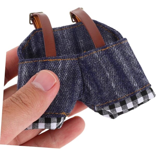 Set vestiti per bambole fai da te in denim vintage con cappello e pantaloni