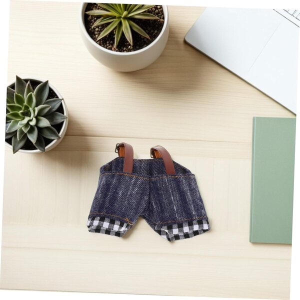 Set vestiti per bambole fai da te in denim vintage con cappello e pantaloni