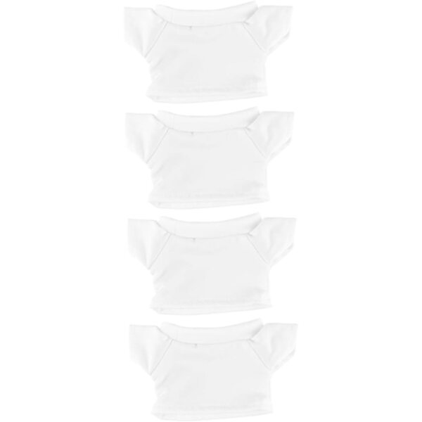 BESPORTBLE Set 4 Magliette in Cotone con Orsetto per Bambole e Peluche 13,5x8 cm