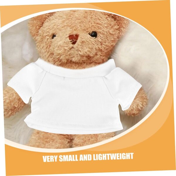 BESPORTBLE Set 4 Magliette in Cotone con Orsetto per Bambole e Peluche 13,5x8 cm