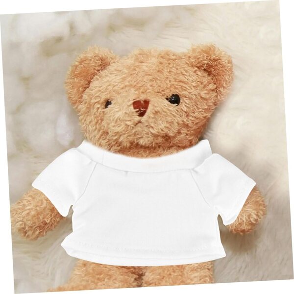 BESPORTBLE Set 4 Magliette in Cotone con Orsetto per Bambole e Peluche 13,5x8 cm