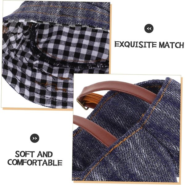 UPKOCH Vestiti per Bambole in Denim con Cappello - Set Abiti Kawaii Fai da Te