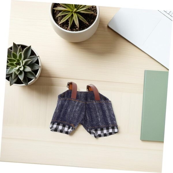 UPKOCH Vestiti per Bambole in Denim con Cappello - Set Abiti Kawaii Fai da Te