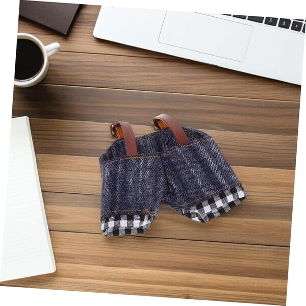 UPKOCH Vestiti per Bambole in Denim con Cappello - Set Abiti Kawaii Fai da Te