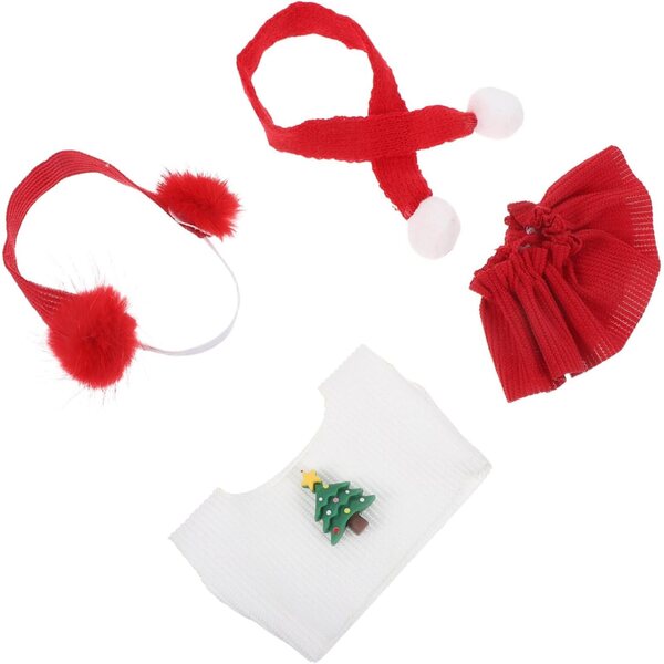 YARNOW maglione natalizio rosso verde per bambole vestito lavorato a maglia