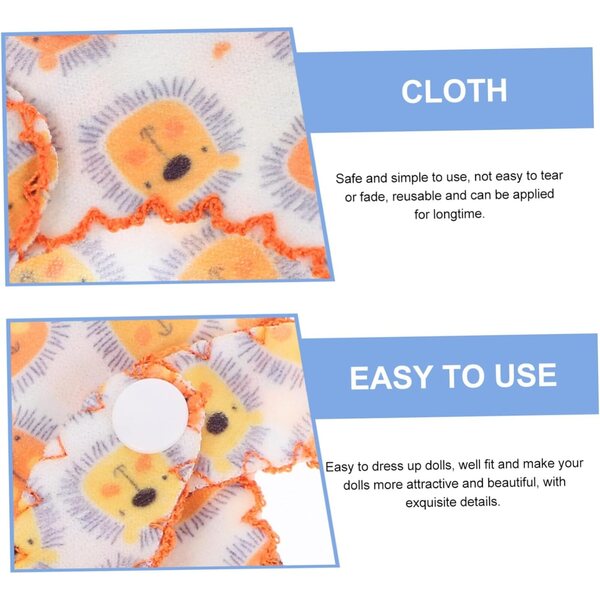 Set 5 Biancheria Intima e Bavaglini Colorati per Bambole - Accessori Tessuto Riutilizzabili