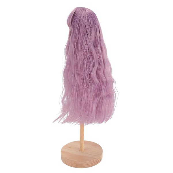 Parrucca Viola per Bambola 1/4 Capelli Ricci Lunghi in Seta Alta Temperatura