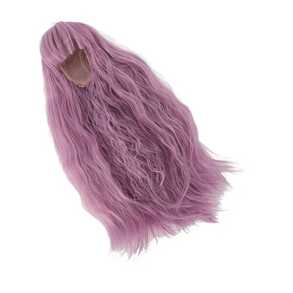Parrucca Viola per Bambola 1/4 Capelli Ricci Lunghi in Seta Alta Temperatura