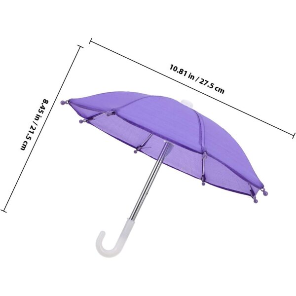 Didiseaon Mini-Regenschirm in Lila für Puppenhaus – realistisches dekoratives Accessoire