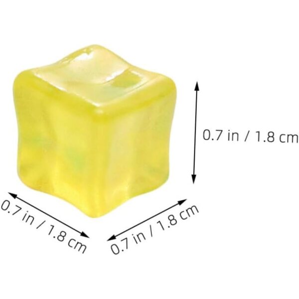 BESPORTBLE 50 Cubetti Ghiaccio Finti in Resina Riutilizzabili per Decorazioni e Fotografia