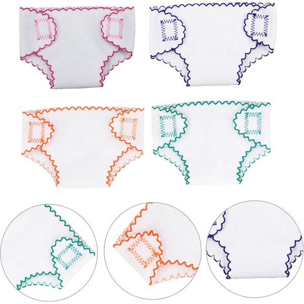 UPKOCH Pannolini riutilizzabili per bambole 4 pezzi - Accessori lavabili e morbidi per giochi di ruolo
