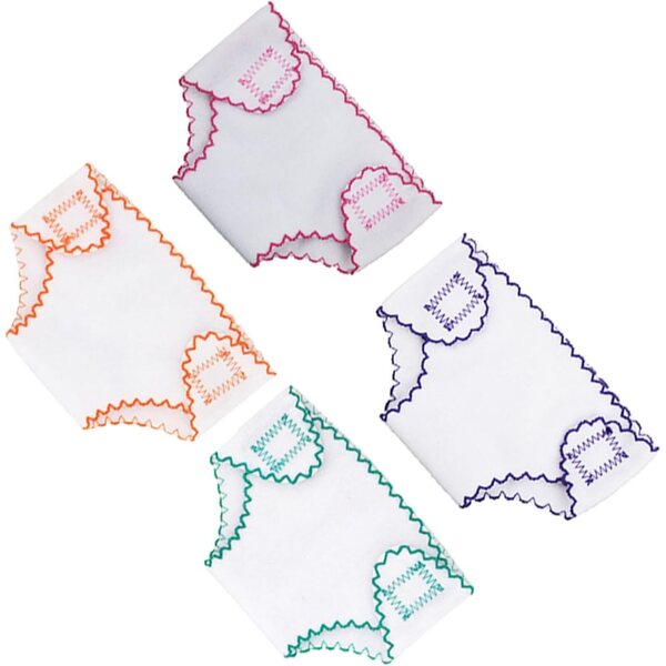 BESPORTBLE Set 4 Pannolini in Stoffa Miniatura per Bambole - Accessori Realistici per Case delle Bambole