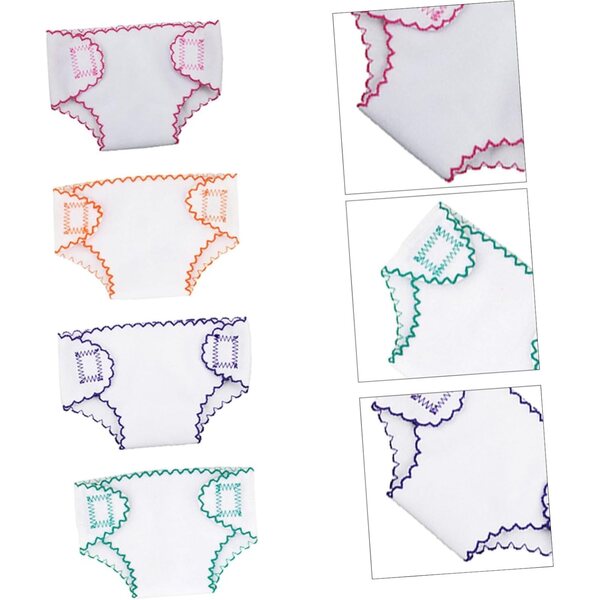 BESPORTBLE Set 4 Pannolini in Stoffa Miniatura per Bambole - Accessori Realistici per Case delle Bambole