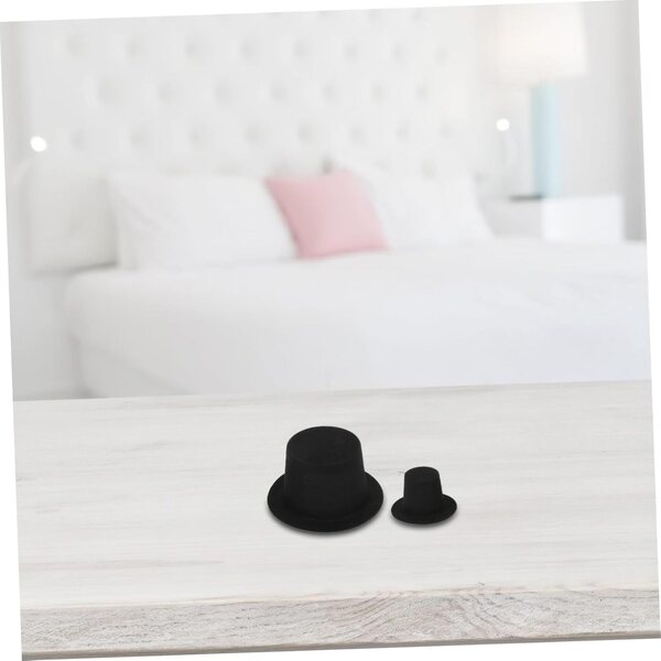 60 Mini Cappelli a Cilindro Neri per Artigianato e Decorazioni Fai Da Te