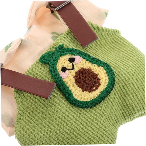 Set Vestiti per Bambole con Tuta Avocado e Cappello Verde – Accessori Moda Peluche