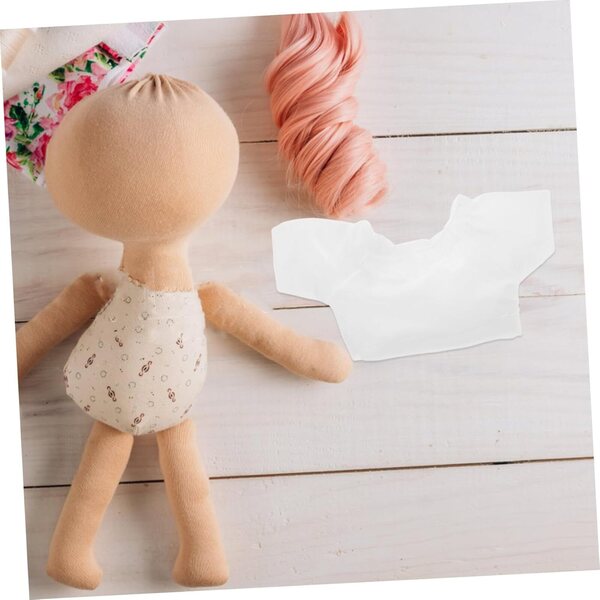 Magliette Bianche Orso 6 Pezzi per Bambole e Peluche, Vestiti Morbidi ed Eleganti
