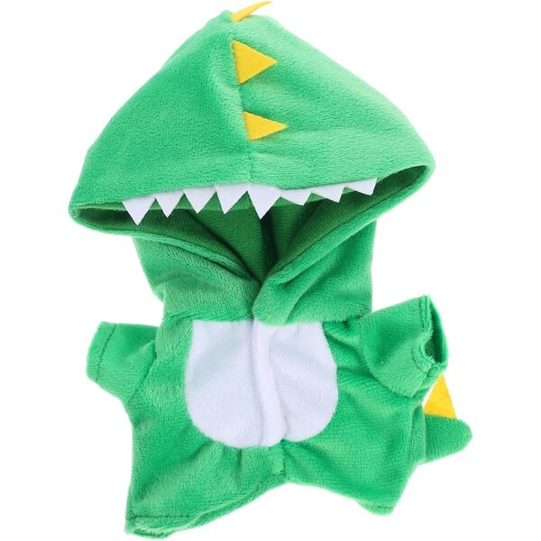 Costume Dinosauro per Bambole 20 cm in Morbido Peluche Verde - WEKAMOS