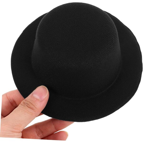 Gatuida Mini Cappelli Neri in Peluche per Bambole Stile Lolita, Cosplay e Feste