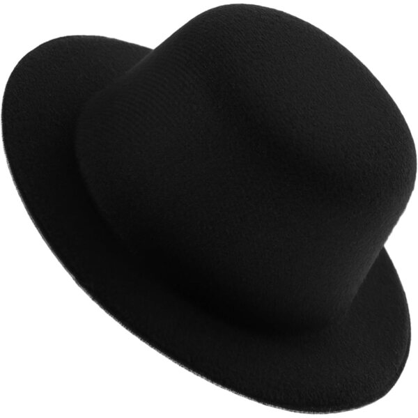 Didiseaon Cappello Fascinator Nero in Peluche per Bambole, Stile Lolita Artigianale
