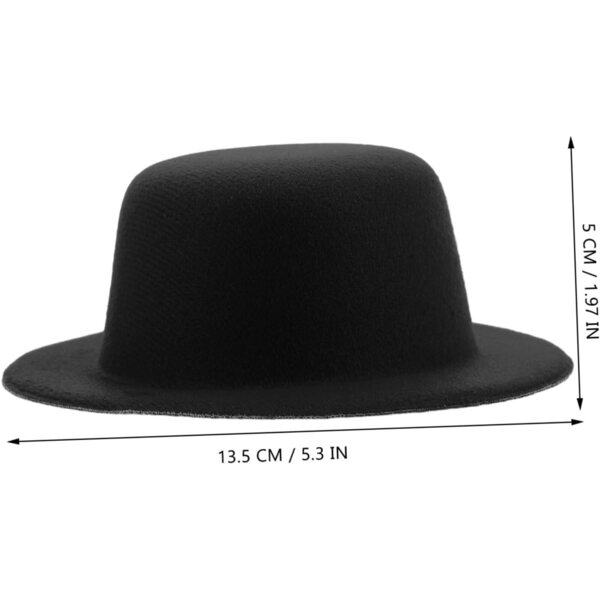 Didiseaon Cappello Fascinator Nero in Peluche per Bambole, Stile Lolita Artigianale