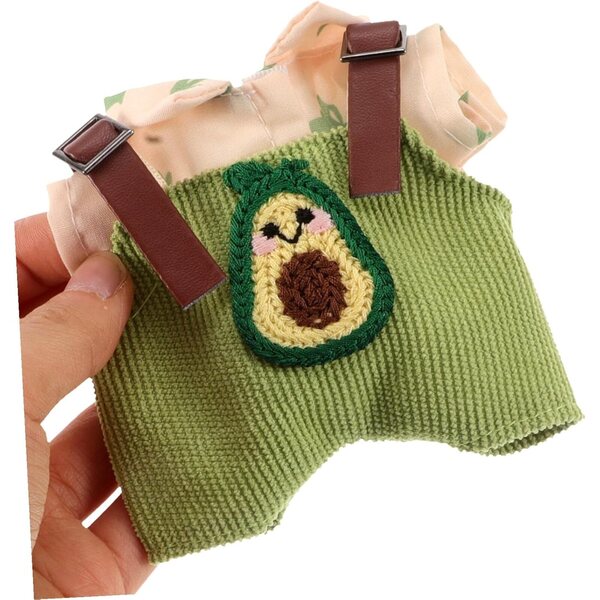 ERINGOGO Set Abbigliamento Completo con Cappello Verde per Bambole e Peluche Avocado