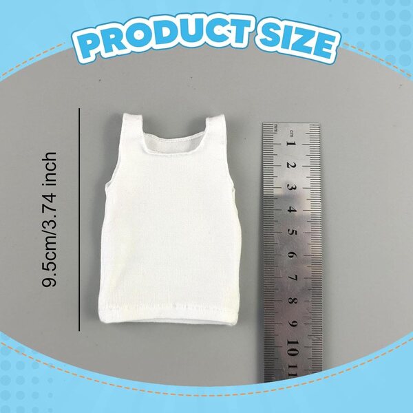 Stoff-T-Shirt und Weste für 1/6 Puppe – 12 cm Actionfigur-Kleidungszubehör