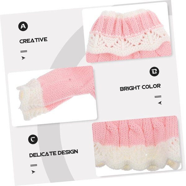 Set Invernale Maglione, Cappello e Scarpe Rosa per Bambole 60 cm CHICAMPERA