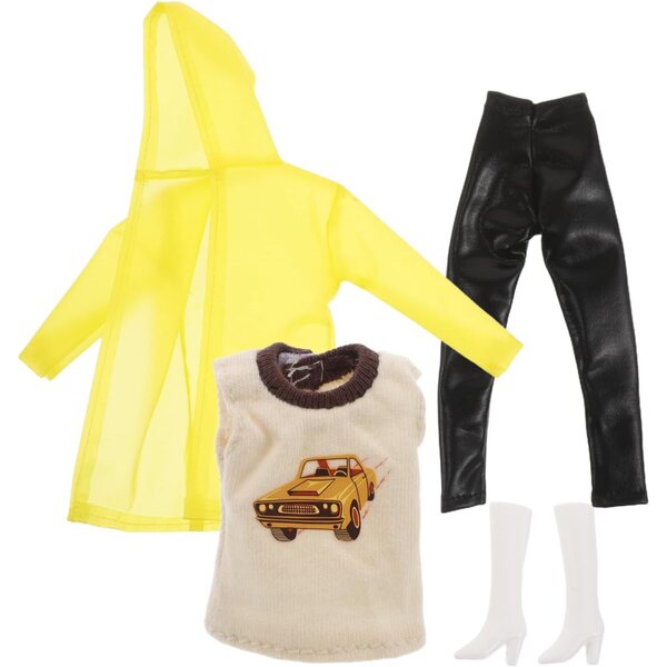 BESTonZON Impermeabile Giallo per Bambole e Animali di Peluche Accessorio Miniatura