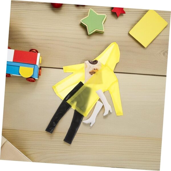 BESTonZON Impermeabile Giallo per Bambole e Animali di Peluche Accessorio Miniatura