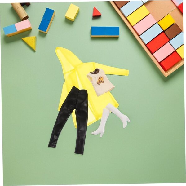 BESTonZON Impermeabile Giallo per Bambole e Animali di Peluche Accessorio Miniatura