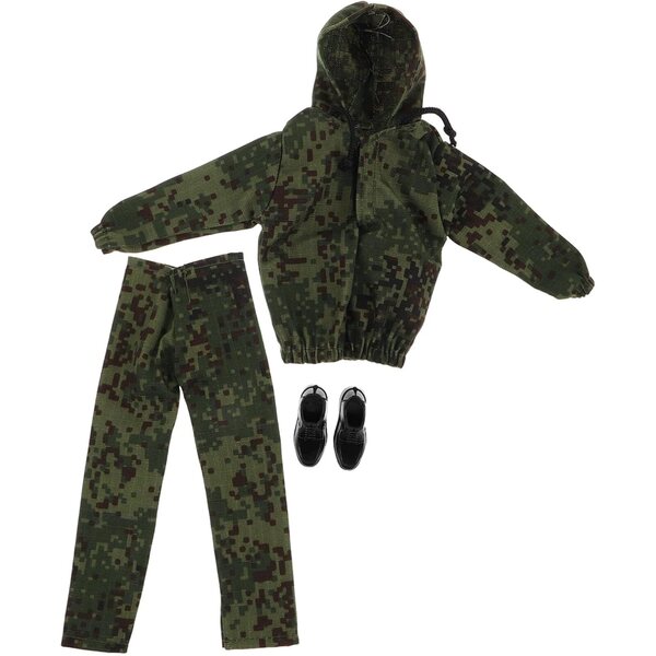 Beaupretty Vestito Mimetico per Bambole da 12 Pollici con Cappuccio e Scarpe