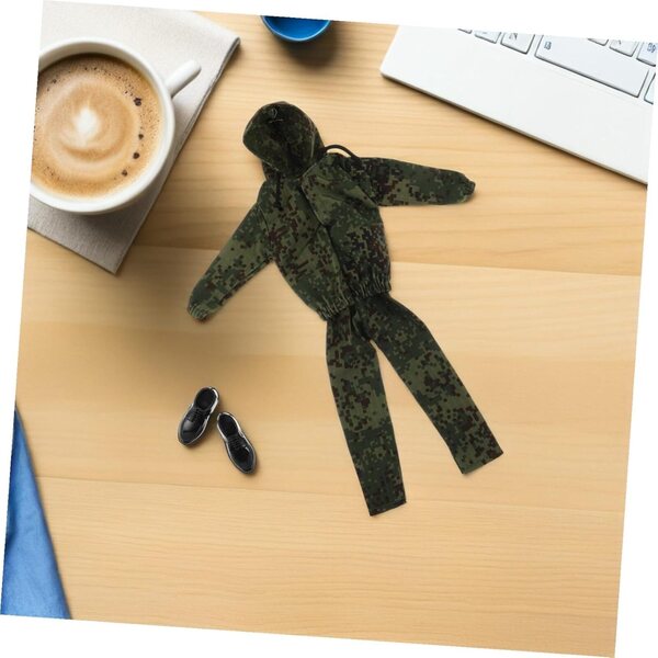 Beaupretty Vestito Mimetico per Bambole da 12 Pollici con Cappuccio e Scarpe