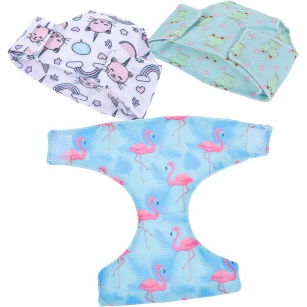 Mikinona Mutandine per Bambole 18 Pollici Set 3 Pezzi Colori Assortiti Tessuto
